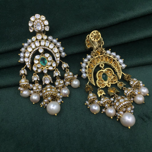 925 Silver Chand Balis with Jhumkis Earring Pair