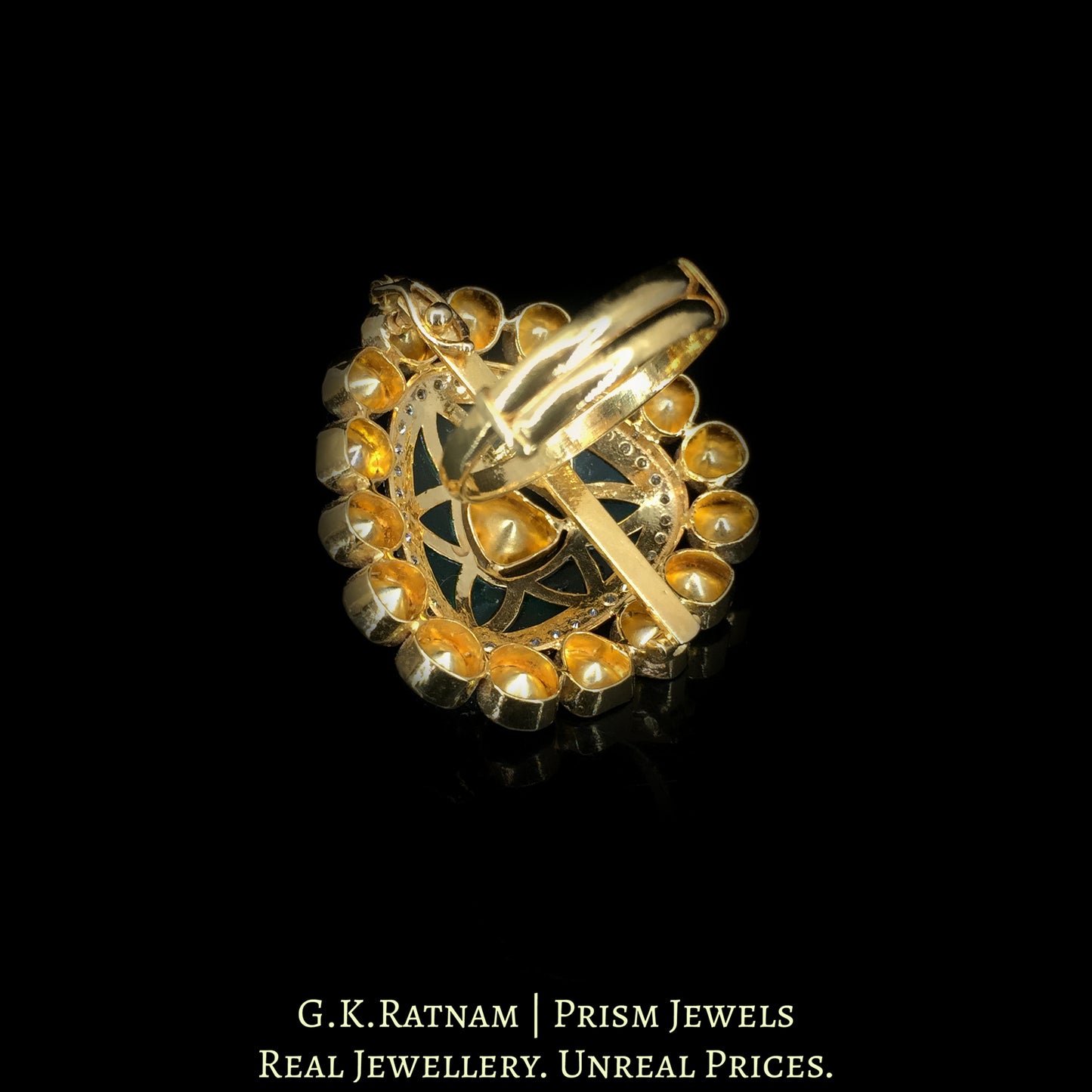 14k Gold and Diamond Polki Open Setting Ring / Bracelet / Choker - G. K. Ratnam