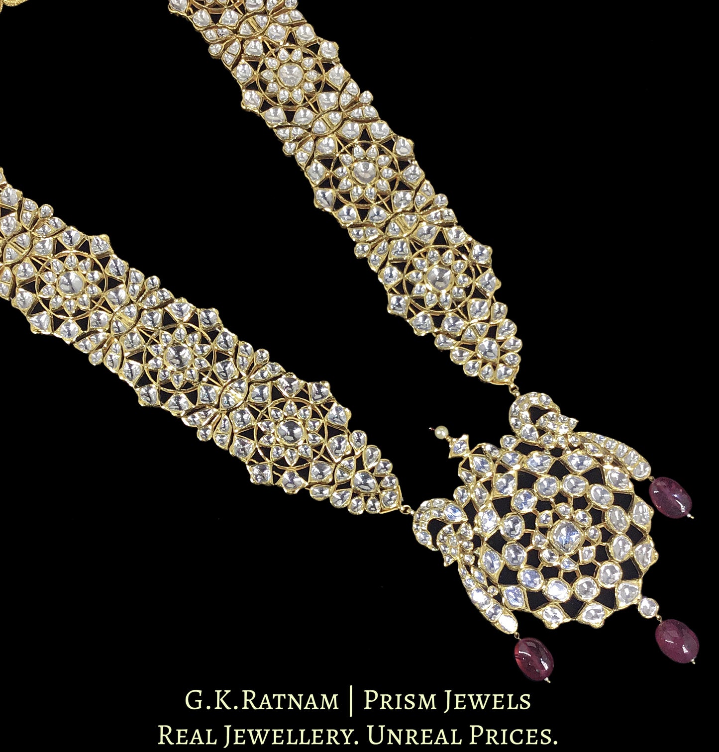 18k Gold and Diamond Polki Regal Ranihaar Necklace