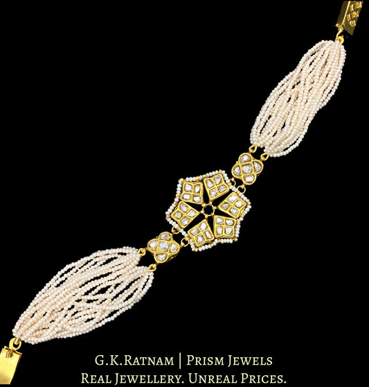 23k Gold and Diamond Polki Hybrid Bracelet