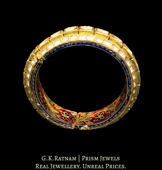 18k Gold and Diamond Polki Bangle with 3-D setting - G. K. Ratnam