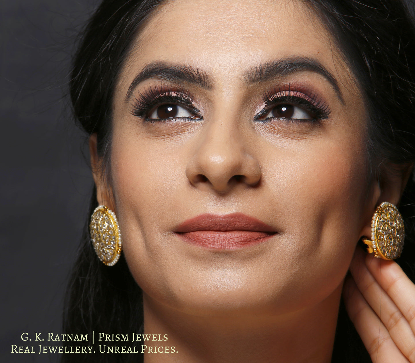 23k Gold and Diamond Polki Octagonal Pendant Set in lustrous pearl bunches scattered with golden beads - gold diamond polki kundan meena jadau jewellery