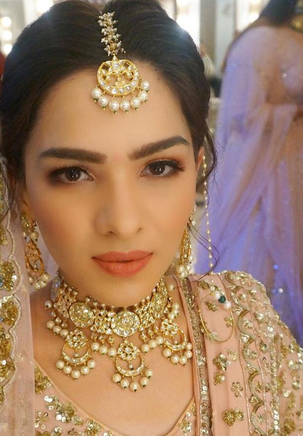 18k Gold and Diamond Polki Maang Tika with Natural freshwater Pearls - G. K. Ratnam