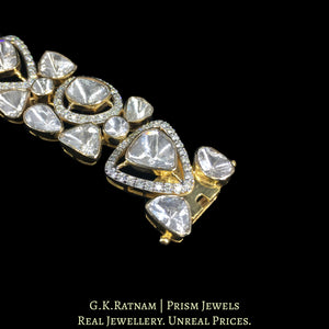 14k Gold and Diamond Polki Open Setting Bracelet
