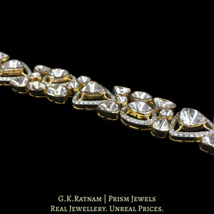 14k Gold and Diamond Polki Open Setting Bracelet
