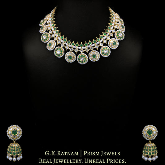 18k Gold and Diamond Polki Necklace Set - G. K. Ratnam