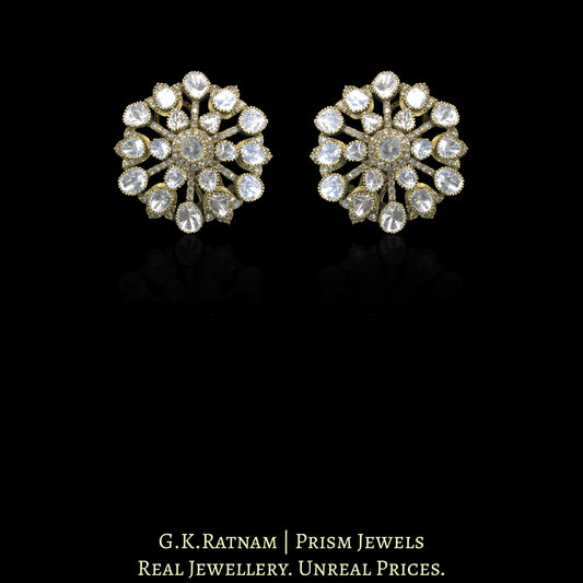 14K Gold And Diamond Polki Open Setting Karnfools - G. K. Ratnam