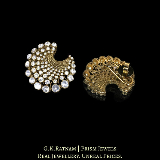 14K Gold And Diamond Polki Open Setting Karnfool - G. K. Ratnam