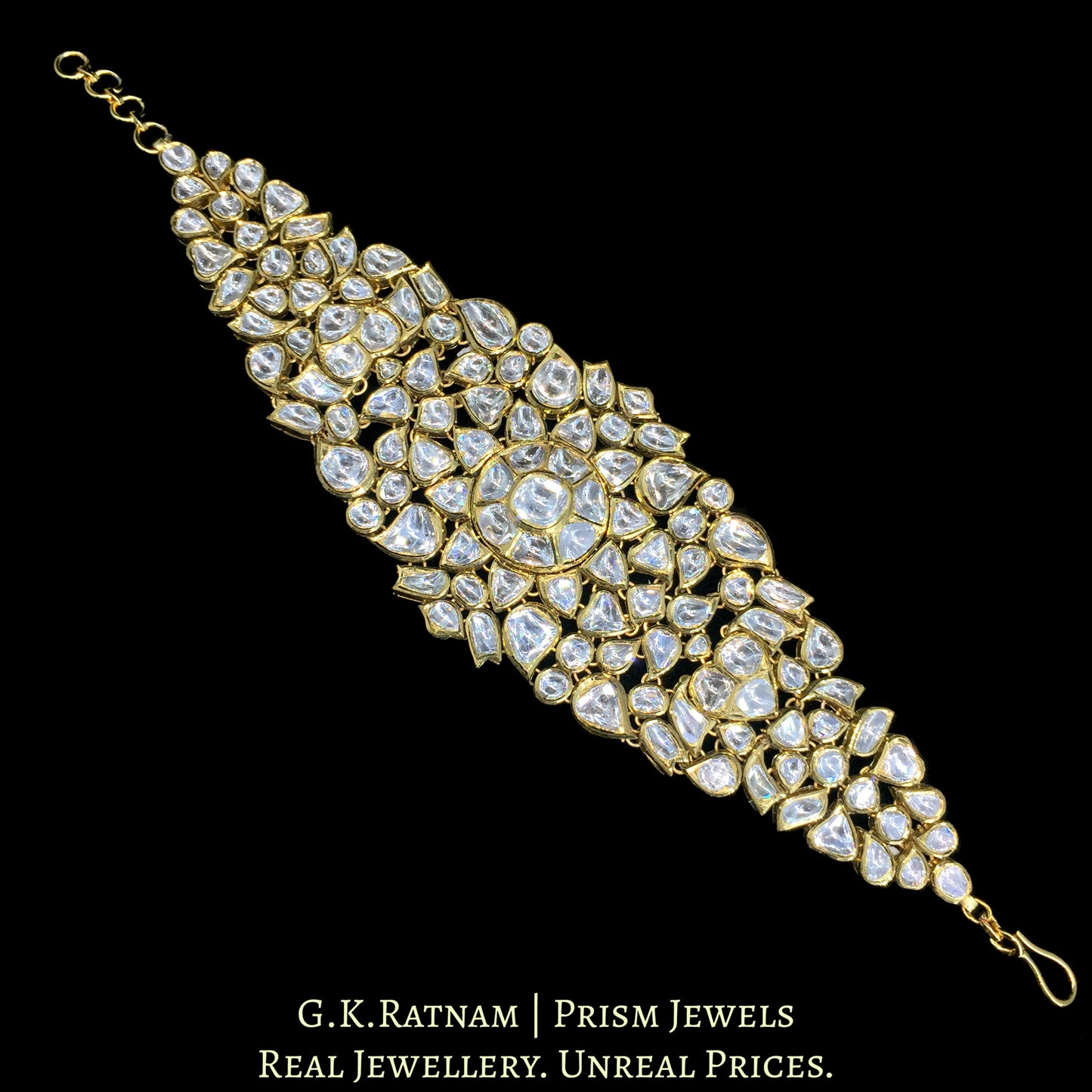 18K Gold And Diamond Polki Bracelet