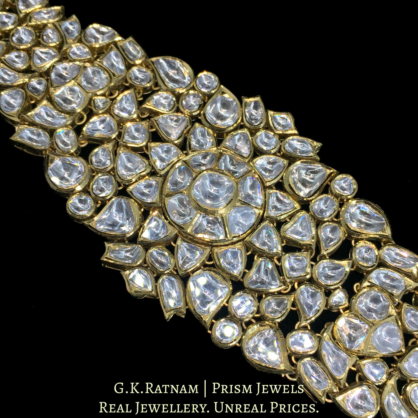 18K Gold And Diamond Polki Bracelet
