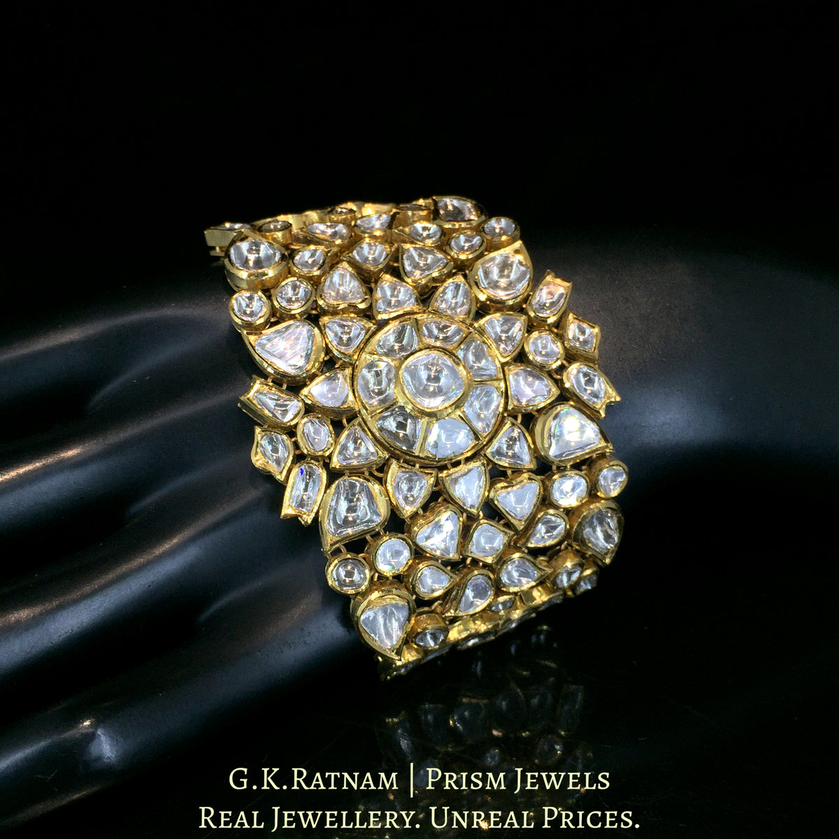 18K Gold And Diamond Polki Bracelet