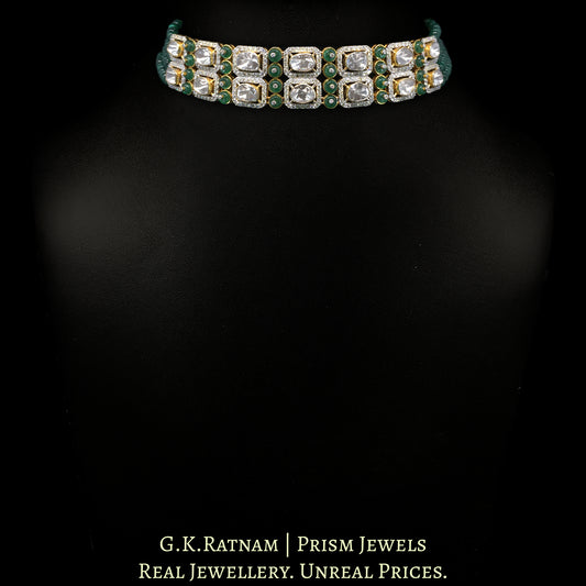 14k Gold and Diamond Polki Open Setting Choker / Bracelet