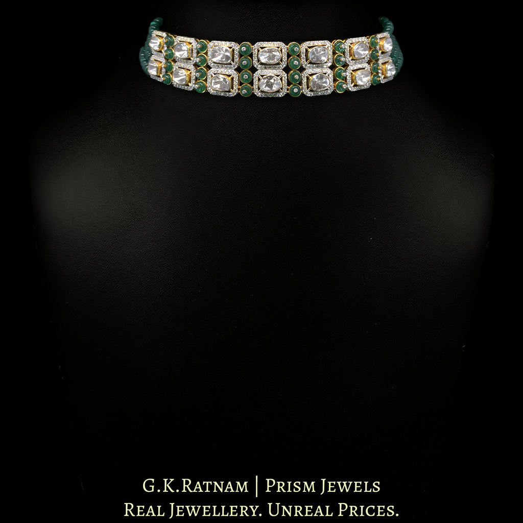 14k Gold and Diamond Polki Open Setting Choker / Bracelet