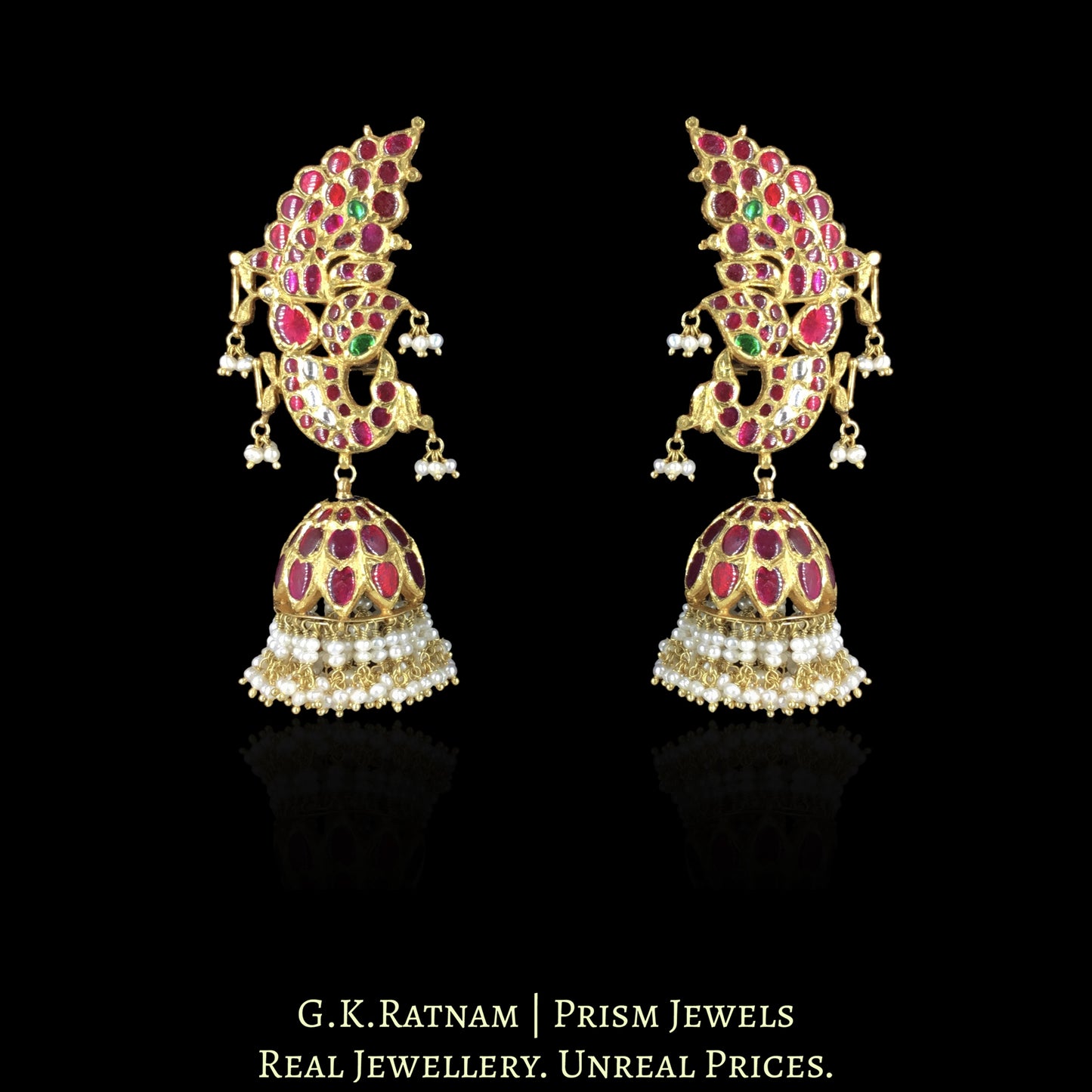 22k Gold and Diamond Polki south-style Necklace Set