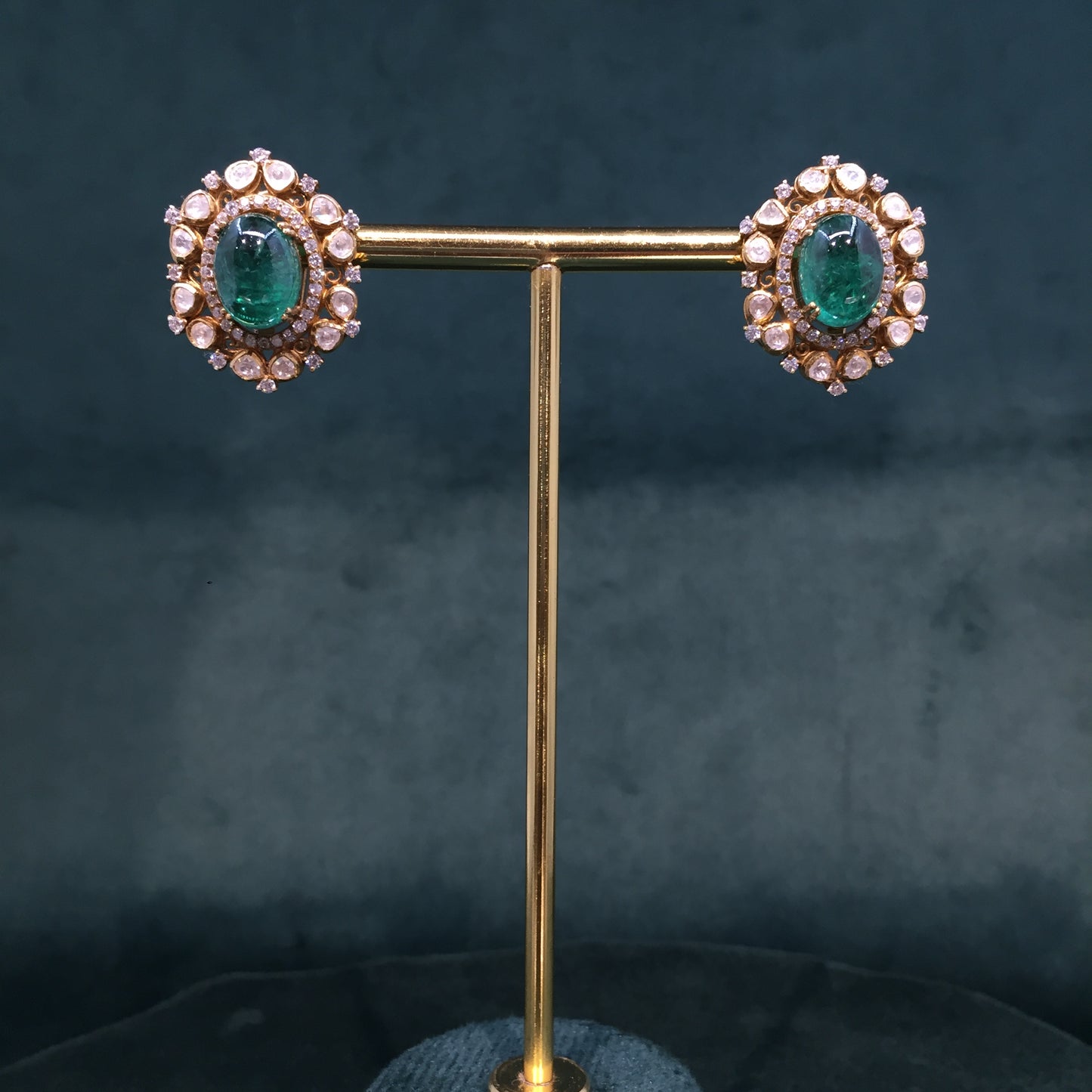 925 Silver Pendant Set with Lab Grown Emeralds