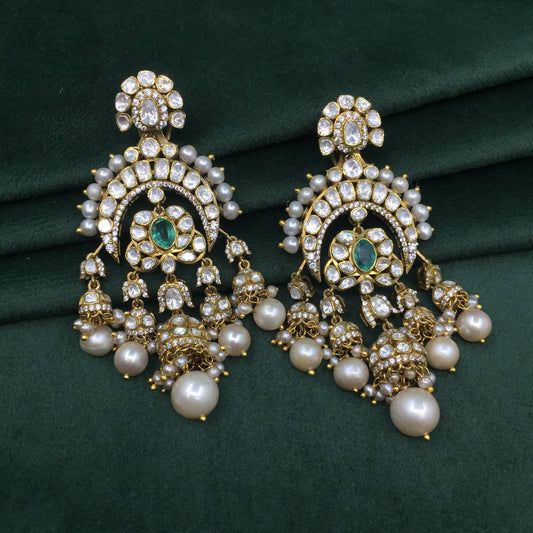 925 Silver Chand Balis with Jhumkis Earring Pair