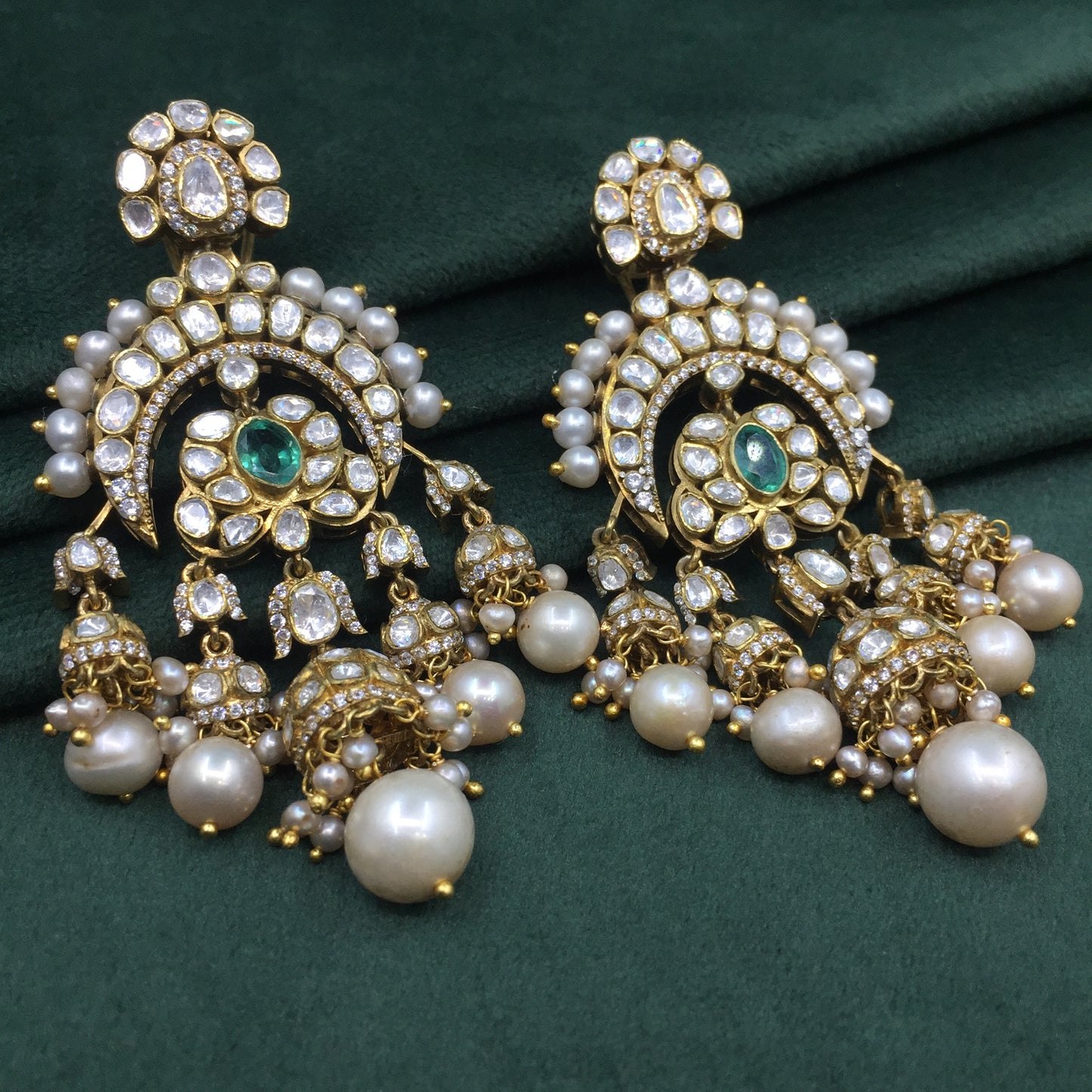 925 Silver Chand Balis with Jhumkis Earring Pair