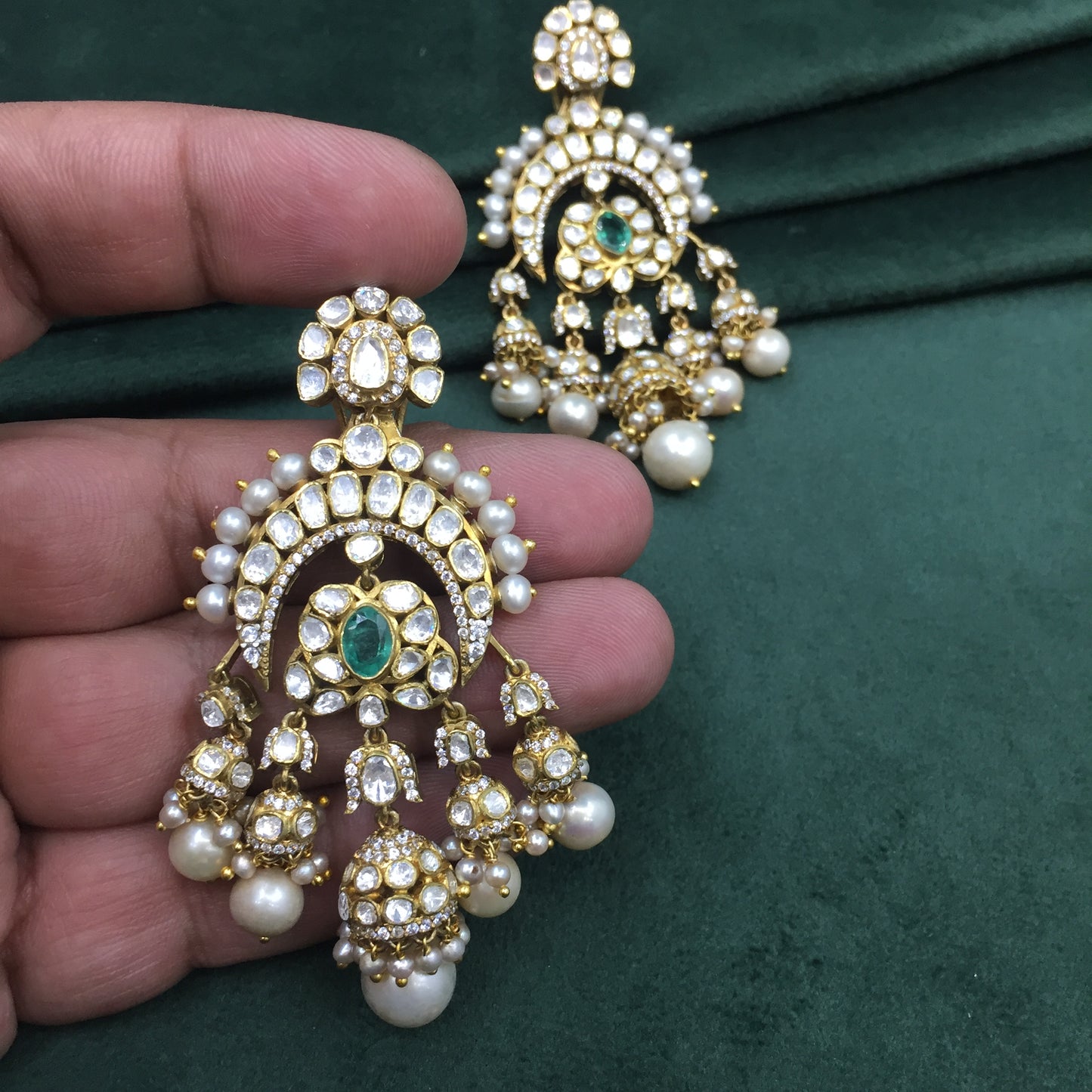 925 Silver Chand Balis with Jhumkis Earring Pair