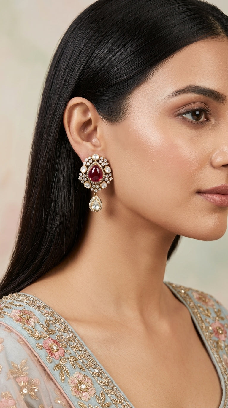 925 Silver Tops Earring Pair