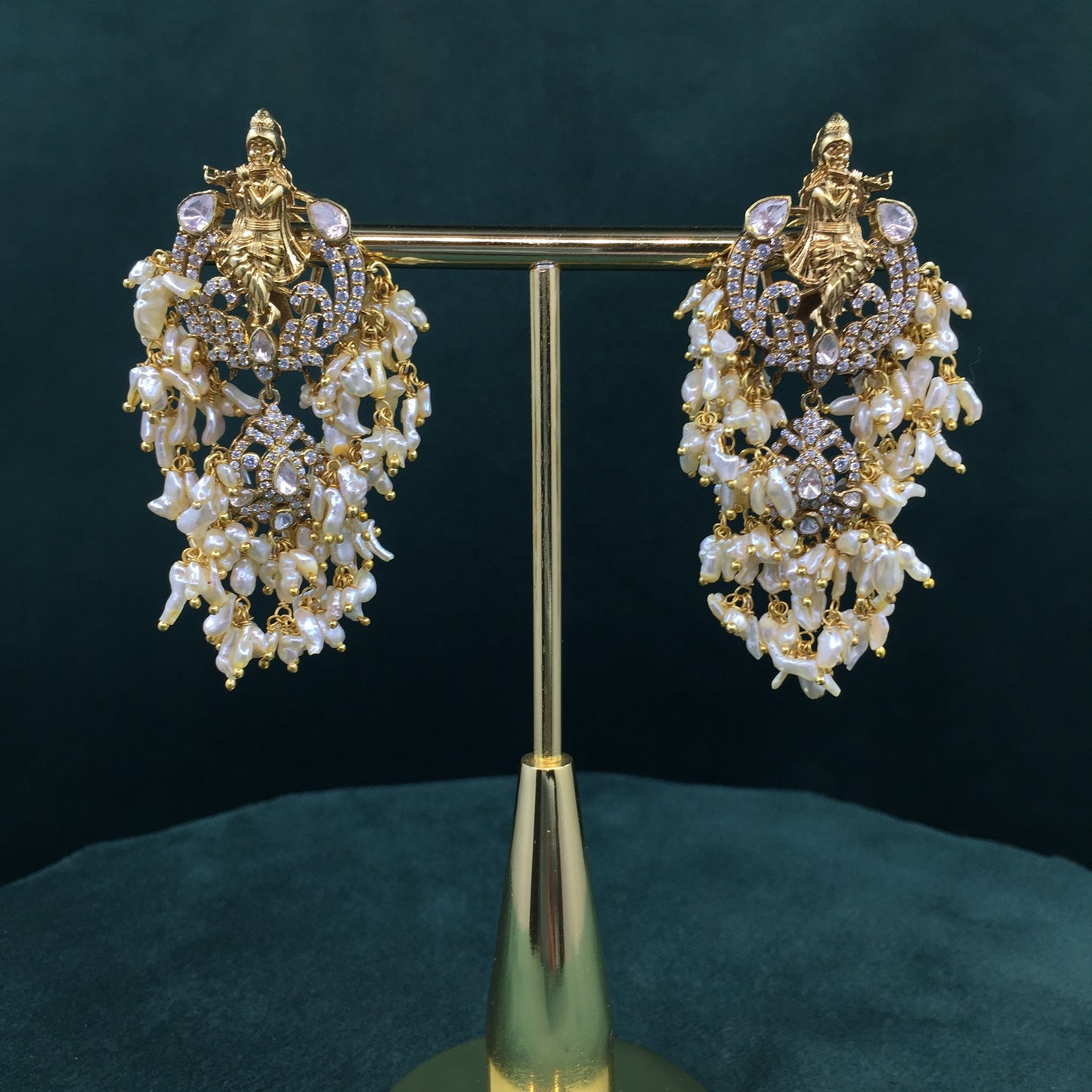 925 Silver temple-style Guttapusalu Necklace Set