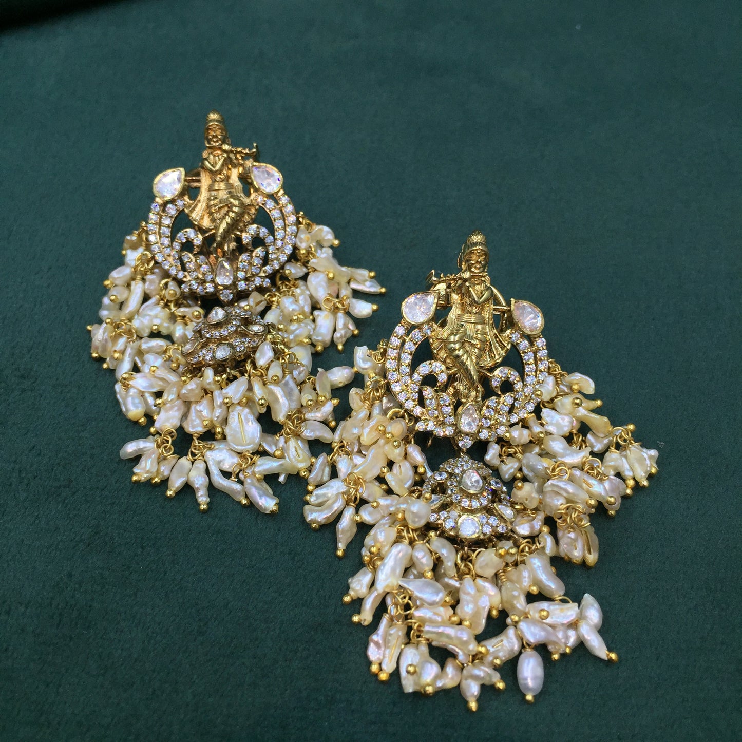 925 Silver temple-style Guttapusalu Necklace Set