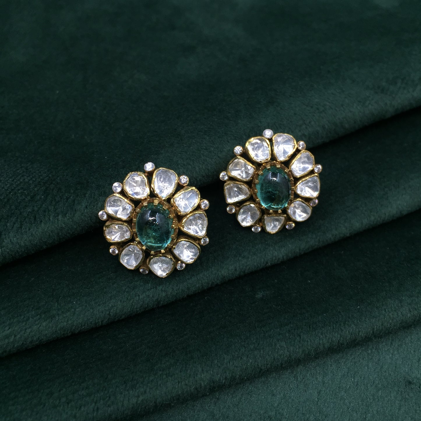 925 Silver Necklace Set with Lab Grown Emeralds