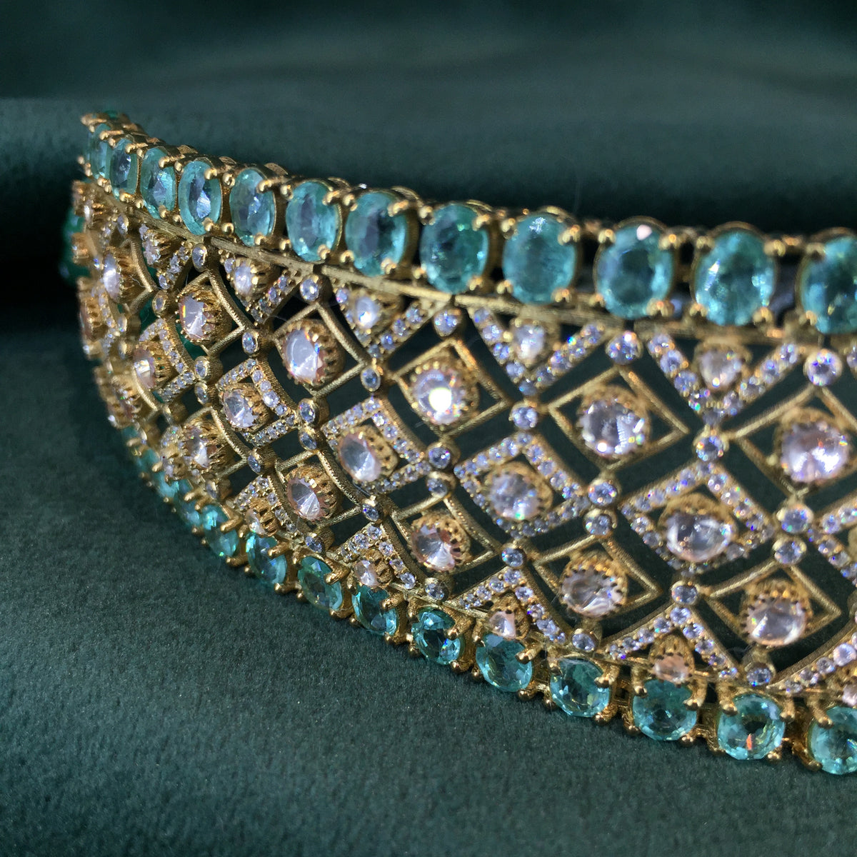 925 Silver Necklace With Lab Grown Emerald - G. K. Ratnam