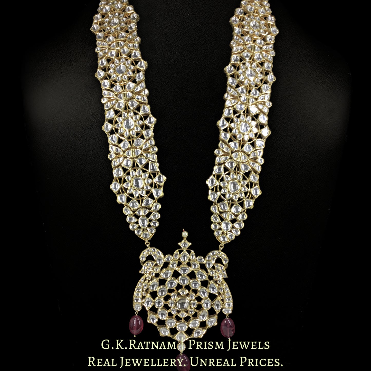 18k Gold and Diamond Polki Regal Ranihaar Necklace