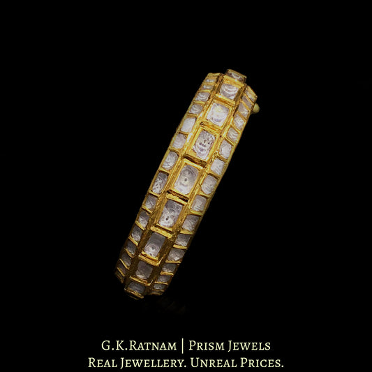 18k Gold and Diamond Polki Bangle with 3-D setting - G. K. Ratnam