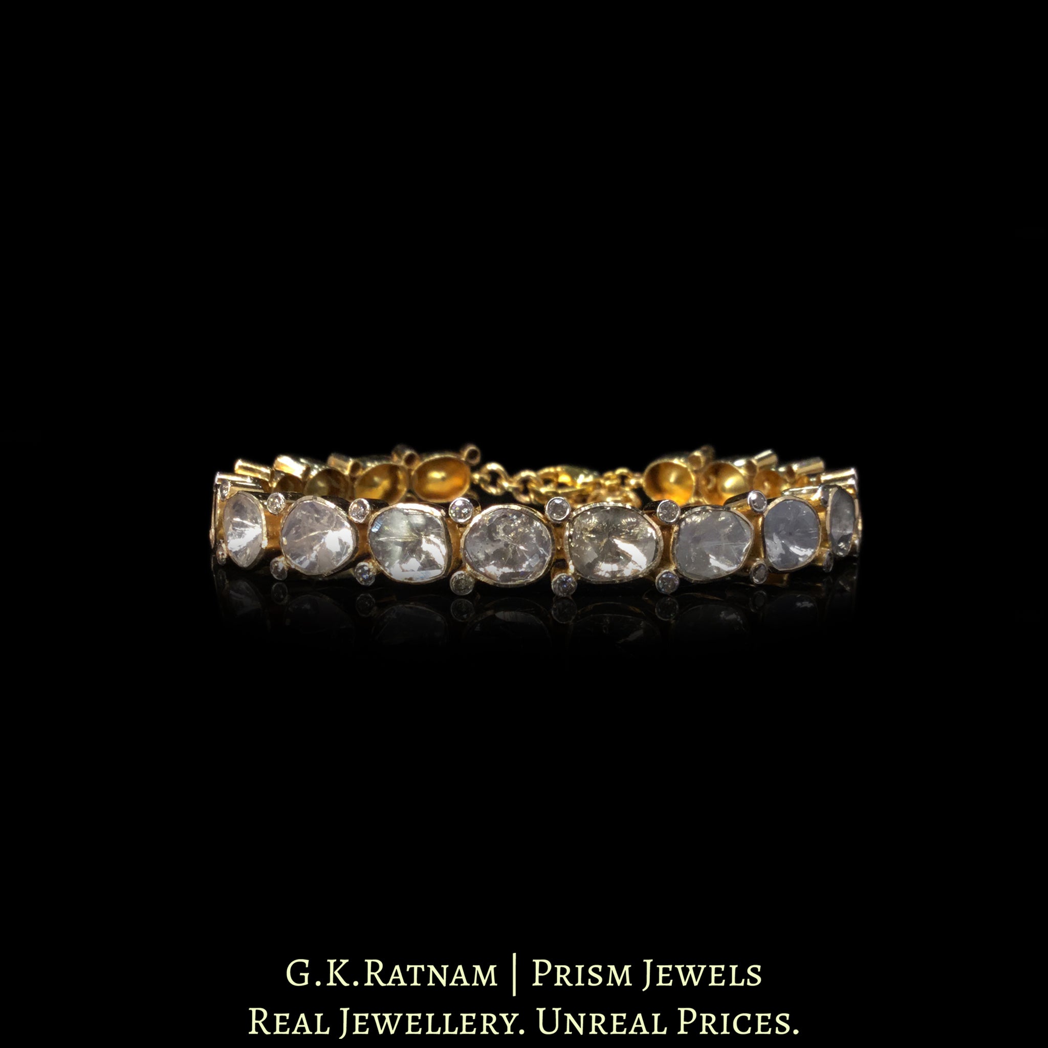 Polki diamond tennis bracelet Clearance