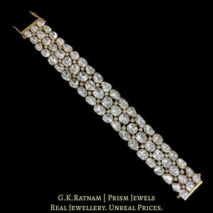 14k Gold and Diamond Polki Open Setting Bracelet / Choker with detachable Pendant