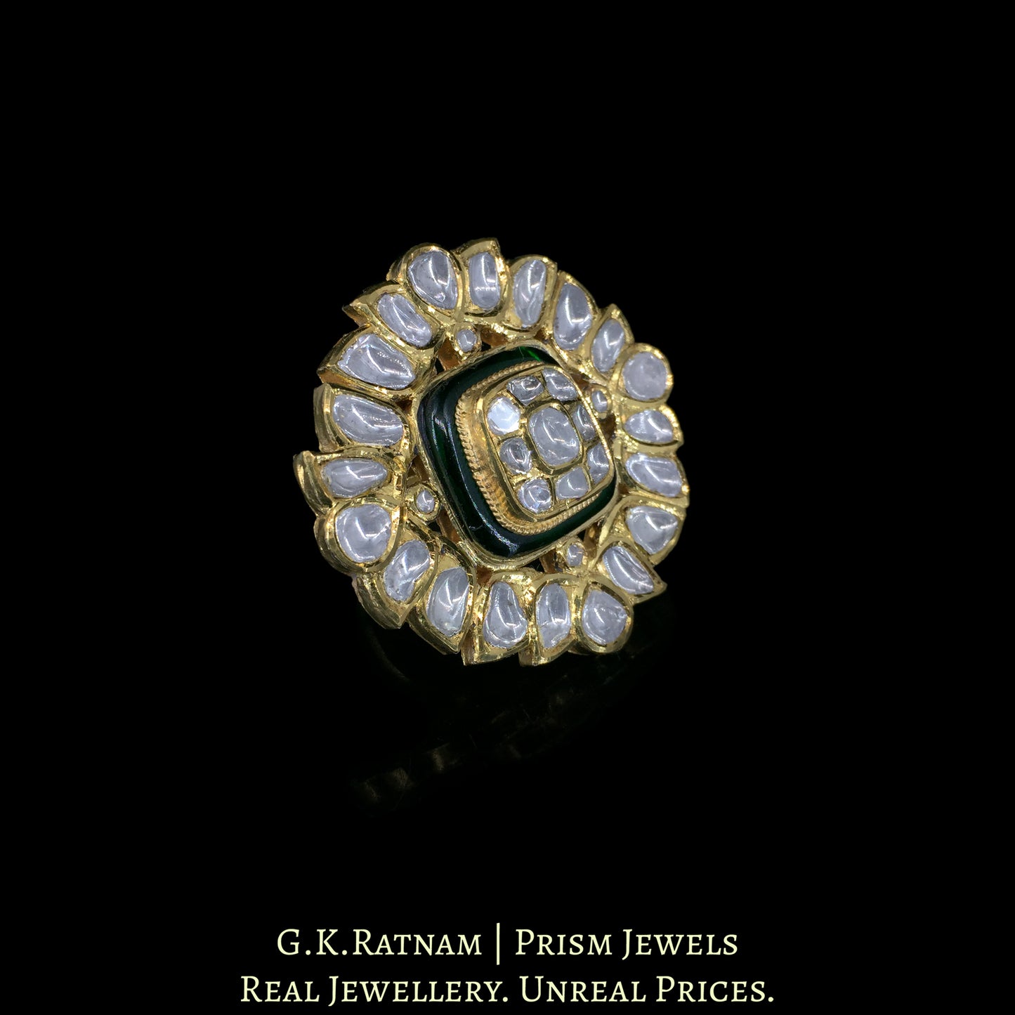 18k Gold and Diamond Polki Ring