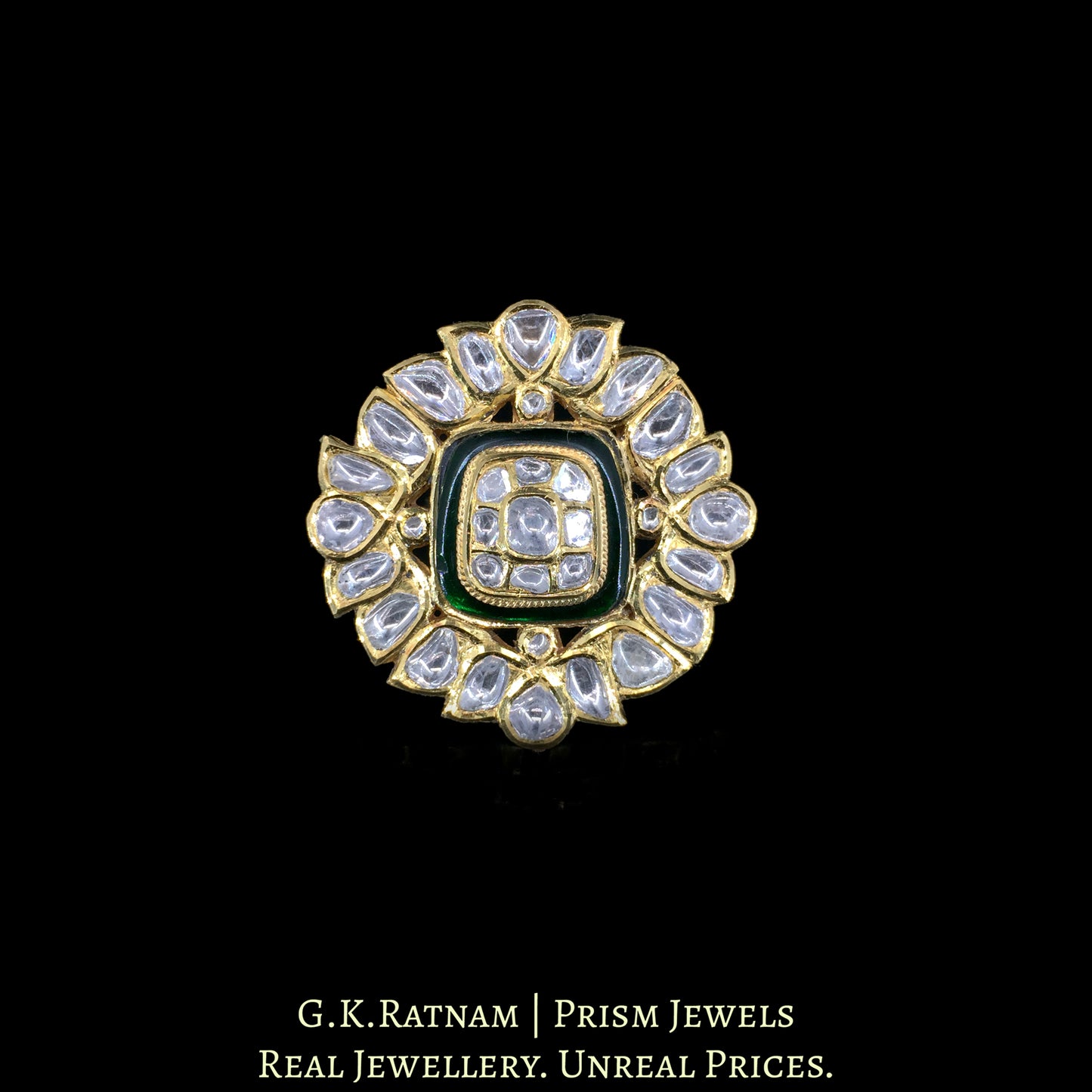 18k Gold and Diamond Polki Ring