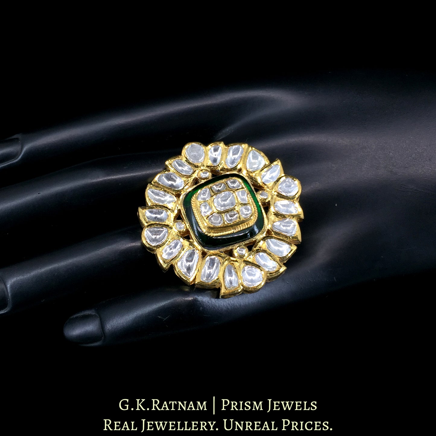 18k Gold and Diamond Polki Ring