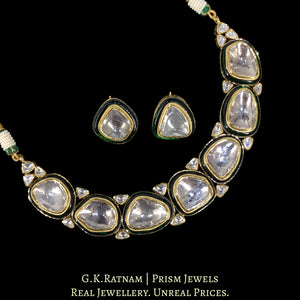 18k Gold And Big Diamond Polki Big Polki Necklace Set