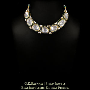 18k Gold And Big Diamond Polki Big Polki Necklace Set