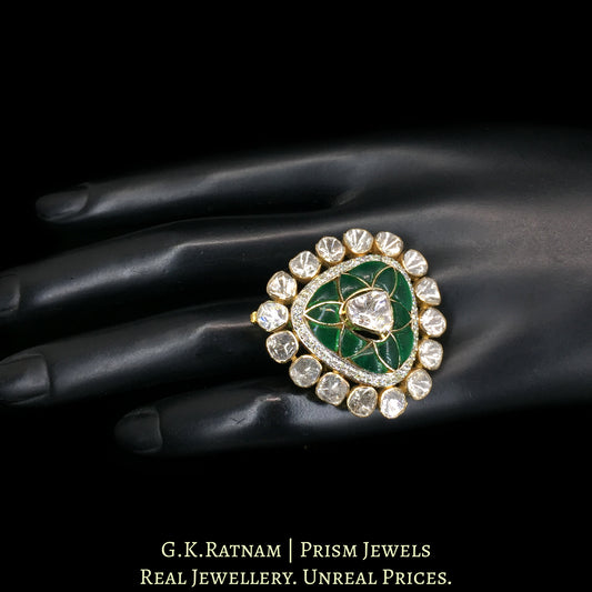 14k Gold and Diamond Polki Open Setting Ring / Bracelet / Choker - G. K. Ratnam
