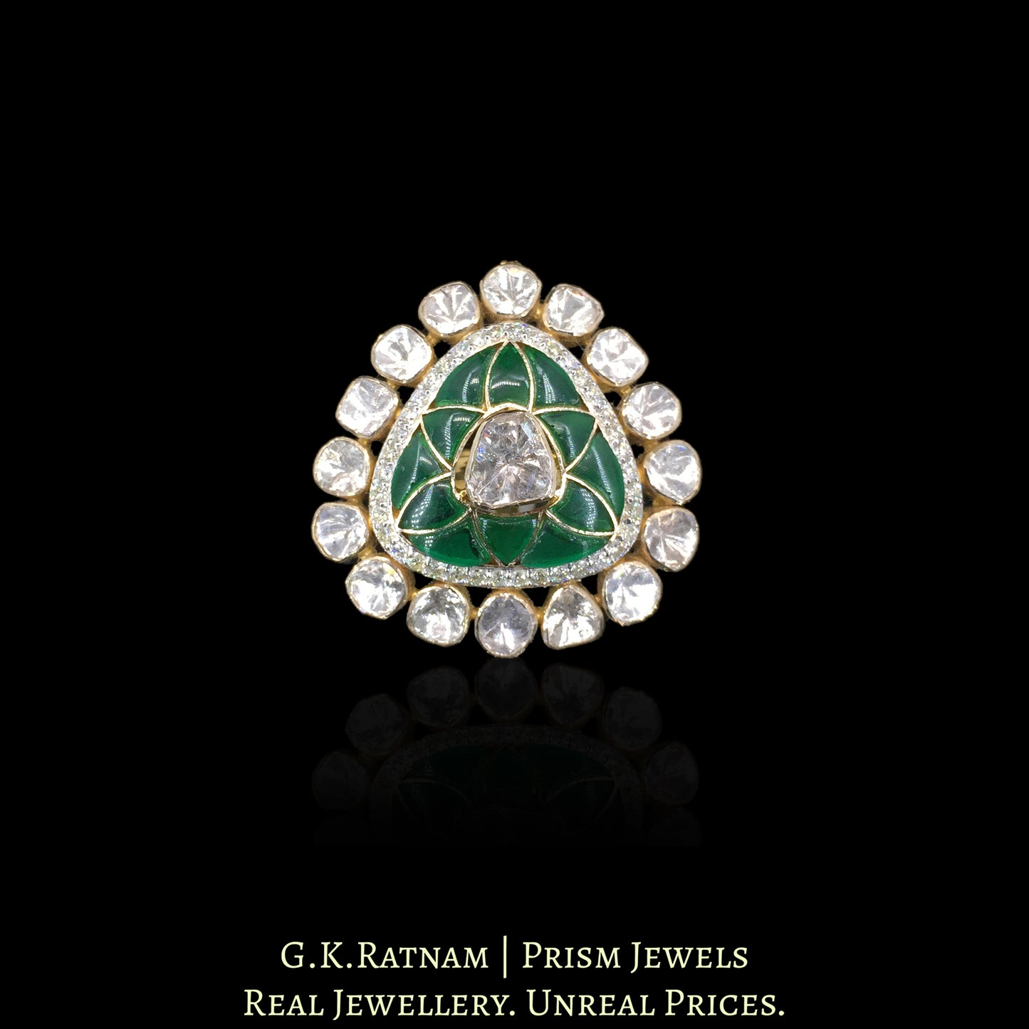 14k Gold and Diamond Polki Open Setting Ring / Bracelet / Choker - G. K. Ratnam