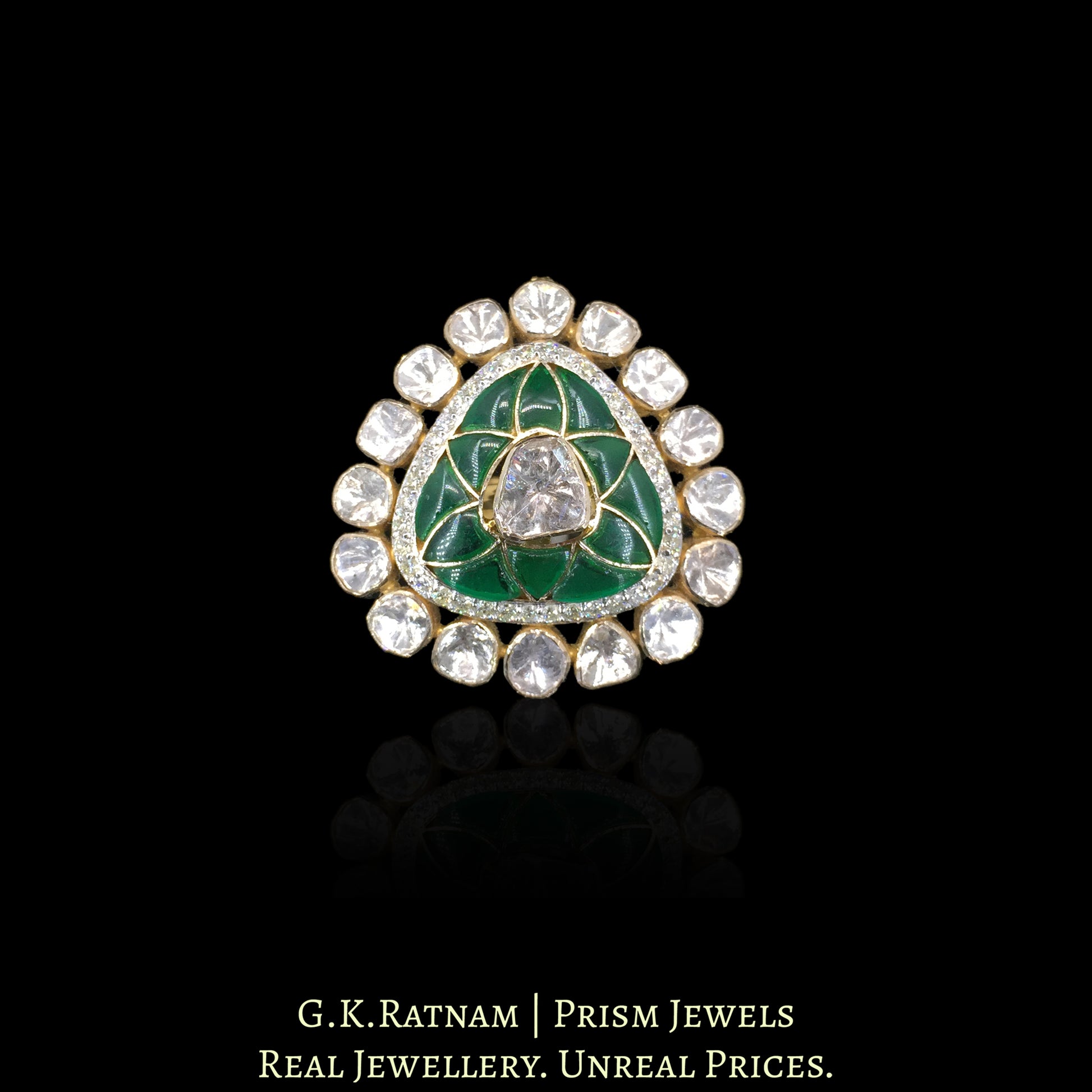 14k Gold and Diamond Polki Open Setting Ring / Bracelet / Choker - G. K. Ratnam