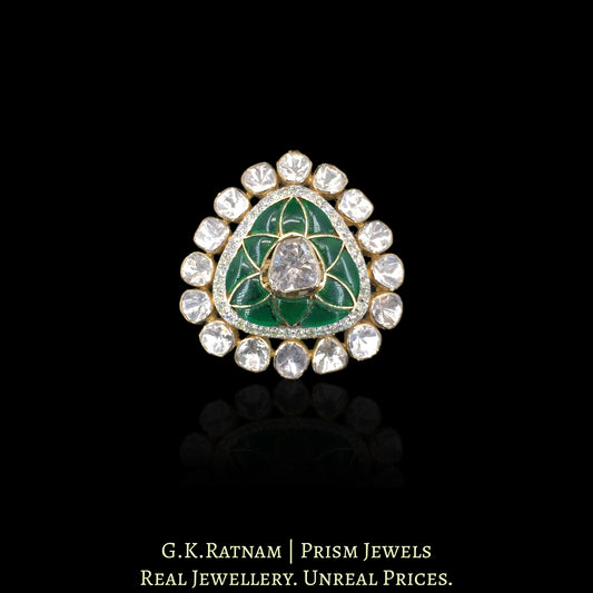 14k Gold and Diamond Polki Open Setting Ring / Bracelet / Choker - G. K. Ratnam