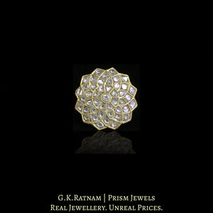 23k Gold and Diamond Polki Floral Ring