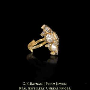 18k Gold and Diamond Polki Open Setting Ring