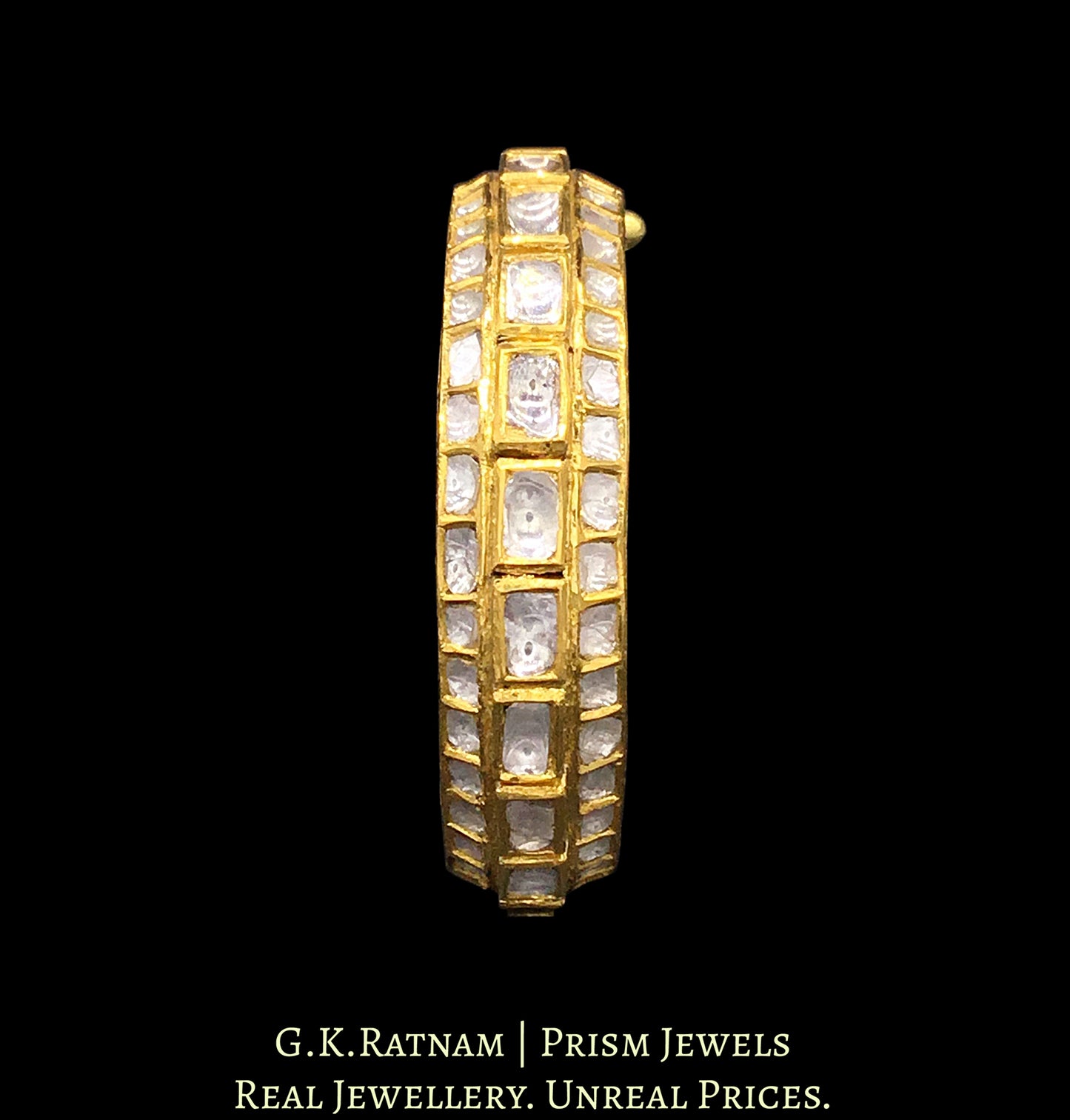18k Gold and Diamond Polki Bangle with 3-D setting - G. K. Ratnam