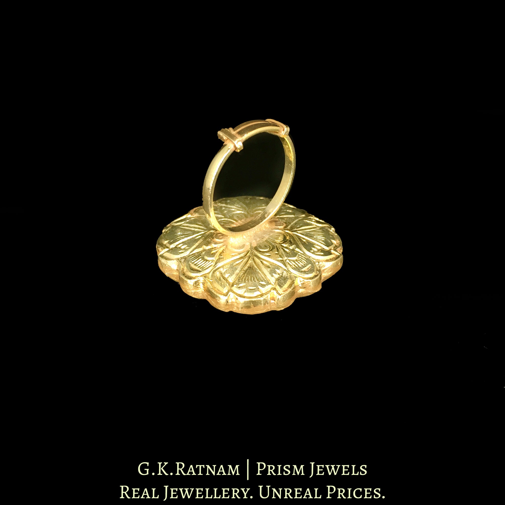 23k Gold and Diamond Polki Cocktail Ring