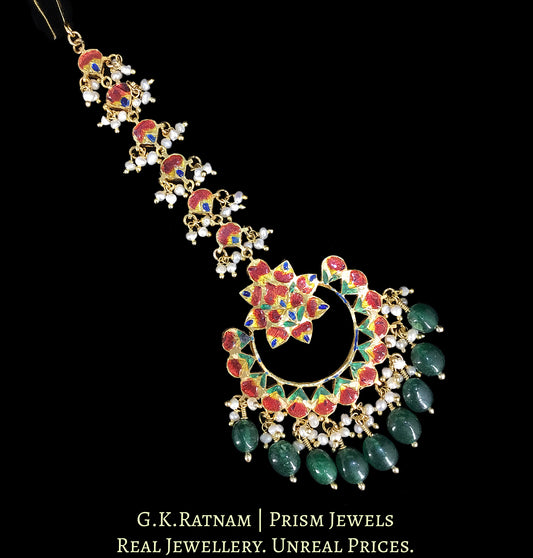 18k Gold and Diamond Polki Maang Tika - G. K. Ratnam