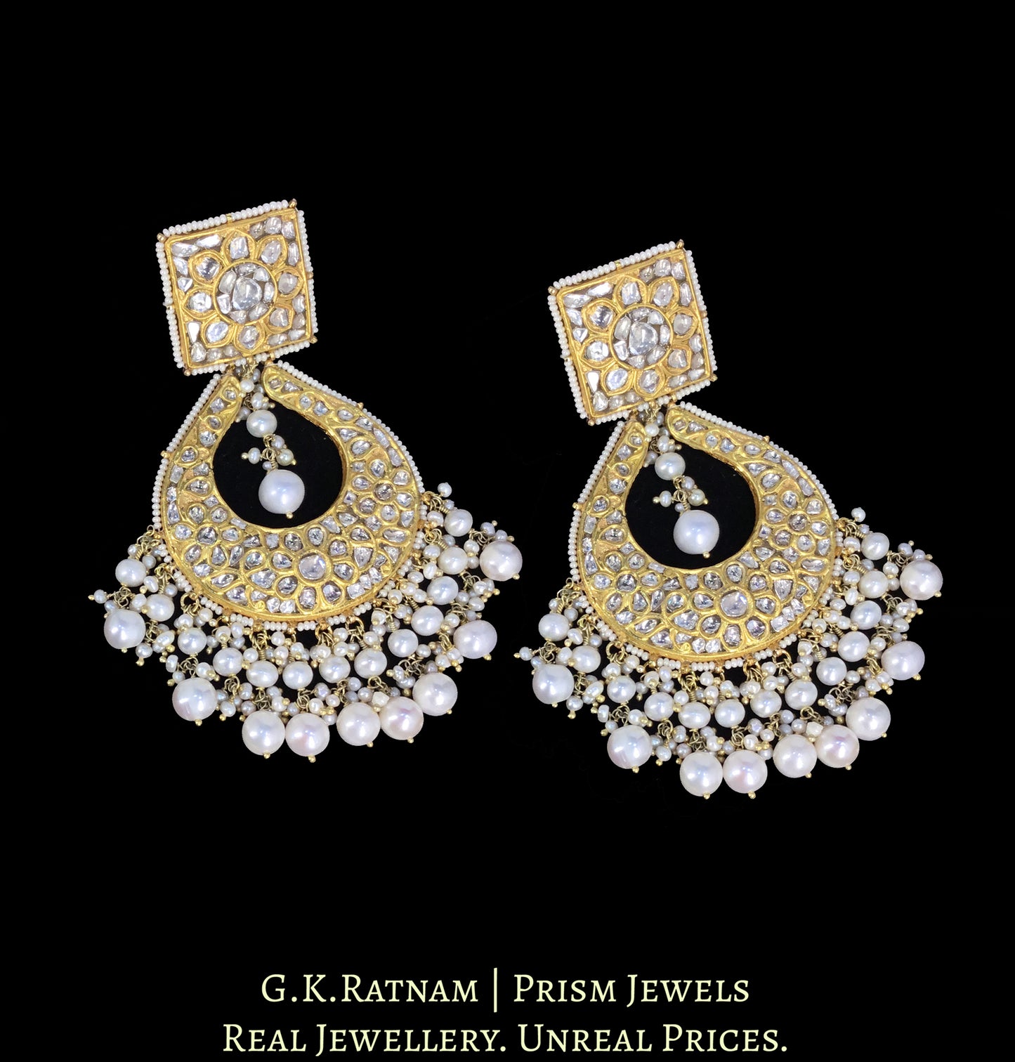 23k Gold and Diamond Polki Choker Necklace Set