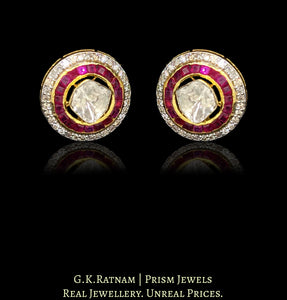 Buy quality 14K Rose Gold Round Brilliant Cut Diamond Stud Earrings in Pune