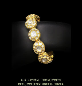 18k Gold and Diamond Polki Bracelet (Paunchi / Ponchi)