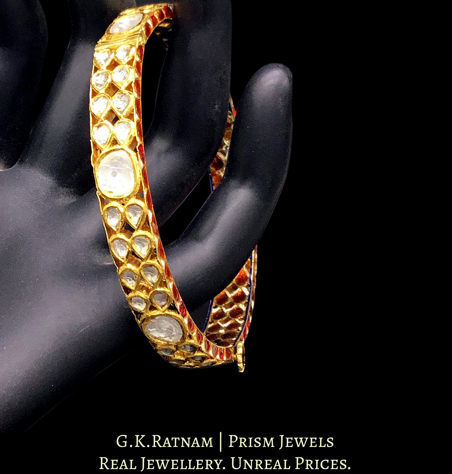 18k Gold and Diamond Polki Chudi Pair - G. K. Ratnam