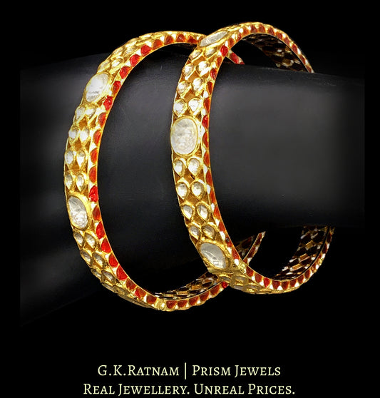 18k Gold and Diamond Polki Chudi Pair - G. K. Ratnam